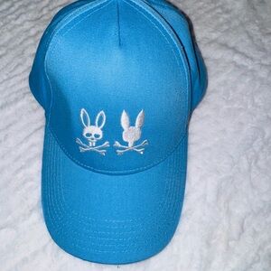 Psycho Bunny Kids Blue Cap with White Bunny Logo